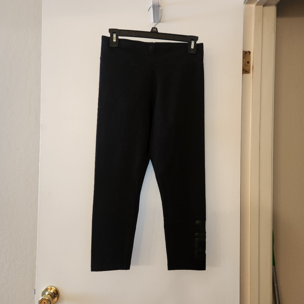 Fila Black Cropped Athletic Pants